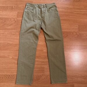BONOBOS Pants Men's Green 36x34 (Act 34x32) Slim Fit Soft Cotton Elastane Preppy